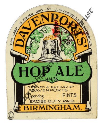 DVP003-Davenports'-Hop-Ale-(15-tankard-label)