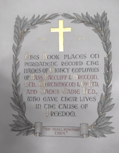 Memorial book inscription
